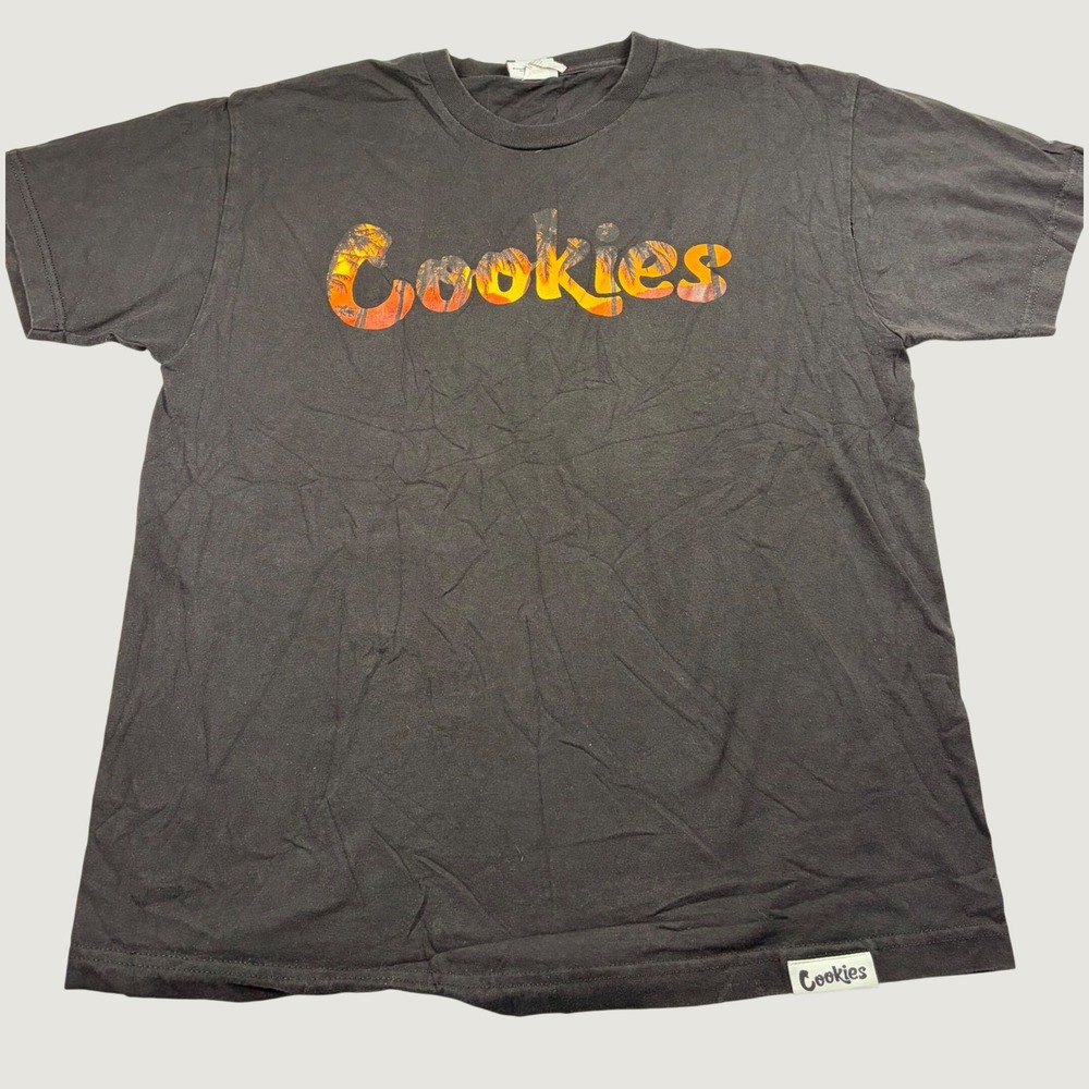 Cookies SF Scarface Sunset Logo‎ Graphic T-Shirt Mens Large Black Palm Tree Tee